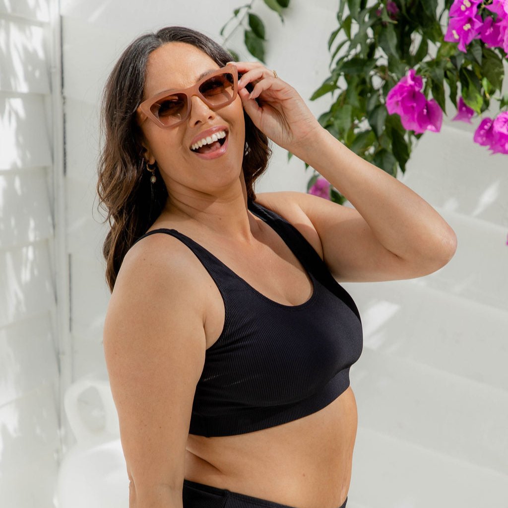 Karolina 2.0 Bikini Top - Black Rib